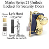 Marks Door Handle For Storm Doors Marks Series 21 Unilock Entrance Handle Set Left Hand Reverse Door Knob