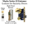 Marks Series 22 Entrance Door Handle Set Right Hand Reverse Door Knob Set