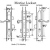 Marks Mortise Door Lever 2750 Dummy Door Lever Set