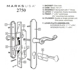 Marks Storm Door Handle Keyed on Both Sides Door Handle Marks 2750 ThinLine Storm Door Handle