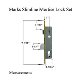 Lock Body Case Marks Slimline 25mm Backset
