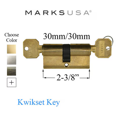Marks Euro Slimline Keyed Profile Cylinder Kwikset Doubled Keyed Profile Cylinder