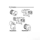 Marks Euro Slimline Keyed Profile Cylinder Kwikset Doubled Keyed Profile Cylinder