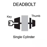 SNAP IN KEYED SINGLE CYLINDER DEADBOLT LOCK- POLISHED BRASS