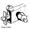 SNAP IN KEYED SINGLE CYLINDER DEADBOLT LOCK- POLISHED BRASS