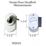 Storm Door Keyed Deadbolt 1.75 Inch Hole Spacing