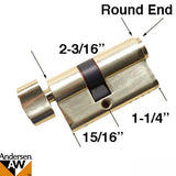 Keyed Kwikset Euro Cylinder for Andersen Storm Door - Choose Color