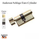 Keyed Schlage Euro Cylinder, Andersen Storm Door - 3 colors