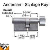 Keyed Schlage Euro Cylinder, Andersen Storm Door - 3 colors