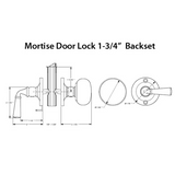 Storm Door Mortise Lock 1-3/4 Backset for Storm Doors - 303051