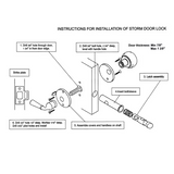 Storm Door Mortise Lock 1-3/4 Backset for Storm Doors - 303051