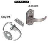 PUSH / PULL LATCH, INSWING / OUTSWING SCREEN DOOR - ALUMINUM