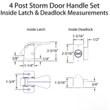 STORM DOOR KNOB SET KEYED DEADBOLT - BELOW HANDLE