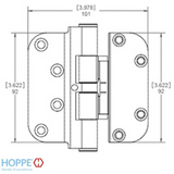 Hoppe F9010, 2009 Set Hinge, Rhi / Lho- Pure White - 3033941