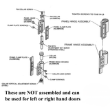 Traco Magnum Panel Butt Hinge, Clamp Style Euro Groove Adjustable
