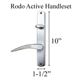 Hoppe Rodo Active Handle Set 2-1/4 Inch Door Offset Lock Brushed Chrome - 3048721