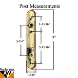 Andersen Emco Keyed 3 Post Storm Door Hardware w/ Deadbolt for 1-1/2 Inch Doors