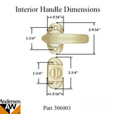 Andersen Emco Keyed 3 Post Storm Door Hardware with Deadbolt for 1-1/2 Inch Doors in Polished Brass