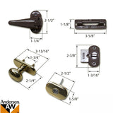 Andersen Knob and Deadbolt Kit 1-1/2 Inch Door - Brass / Brown