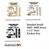 Andersen Contemporary Storm Door Hardware, Kwikset Key