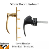 Andersen/ Emco Storm Door Hardware Kit - Brass Exterior, Black Interior