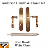 Hardware Kit, Handle and Closer - Brass / White