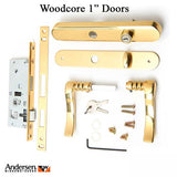 Andersen Traditional Storm Door handleset for Woodcore doors