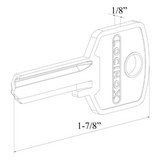 Locinox Key Blank fits 4-Pin Cylinder