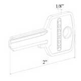 Locinox Key Blank for 4-Pin 2-1/8 Inch Euro Profile Cylinder (54mm)