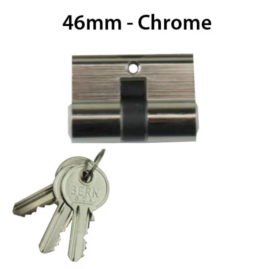 Double Key Gate Lock Profile Cylinder, 46mm - Chrome – Golden Locks Inc