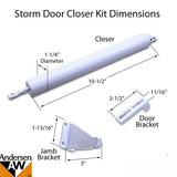 Andersen / Emco 1 Pack Standard Storm / Screen Door Closer Kit - Choose Color