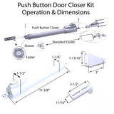 Andersen / Emco 1 Pack Push Button Storm / Screen Door Closer, Choose Color