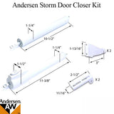 Andersen / Emco 2 pack Push Button Storm / Screen Door Closer Kit - Choose Color