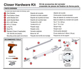 Andersen / Emco 2 pack Push Button Storm / Screen Door Closer Kit - Choose Color