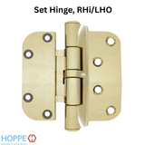 Hoppe F77-R, 2009 Adjustable Set Hinge, Rhi/Lho- Resista Brass - 3113431