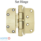 Hoppe F77-R, 2009 Adjustable Set Hinge, Rhi/Lho- Resista Brass - 3113431