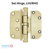 Hoppe F77-R, 2009 Adjustable Set Hinge; Lhi/Rho - Resista Brass - 3113529