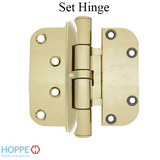 Hoppe F77-R, 2009 Adjustable Set Hinge; Lhi/Rho - Resista Brass - 3113529