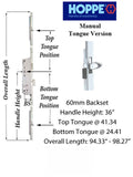 HLS-ONE 5-point Lock KIT, ACTIVE SYSTEM w/60MM backset, choose door thickness,  8'