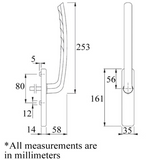 Tokyo Handle And Finger Grip For Lift And Slide Door System - Pure White