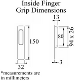 Atlanta Handle & Finger Grip For Lift And Slide Door System - Rustic Umber