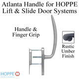Atlanta Handle & Finger Grip For Lift And Slide Door System - Rustic Umber