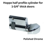 Hoppe Half Cylinder 90 degree with Crescent Knob 31.5 , Polished Chrome Resista® - 3141845