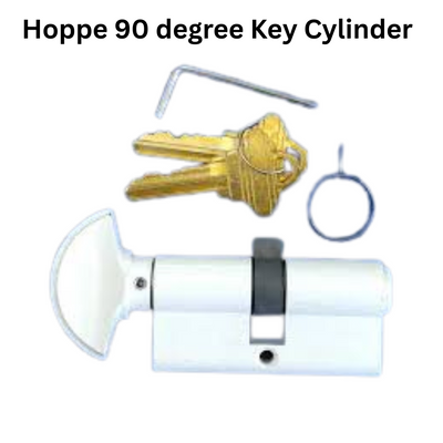 Hoppe 90 degree Key Cylinder for doors 1-3/4”, 31.5 / 31.5 -  3141976