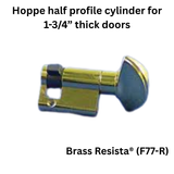 Hoppe Half Cylinder 90 degree with Crescent Knob 31.5 , Brass Resista® - 3142611