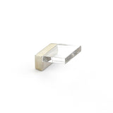 Schaub Positano - Square Angled Knob/Pull - Clear - 16 mm cc