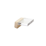 Schaub Positano - Square Angled Knob/Pull - Clear - 16 mm cc