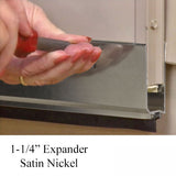 Storm Door Expander and Sweep, 1-1/4 Inch Doors, 35-1/16 Inch Length - Satin Nickel