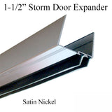 1-1/2 Inch Storm Door Expander w/ 2 Sweeps, 35-1/16 Inch Length - Satin Nickel