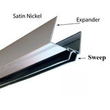 1-1/2 Inch Storm Door Expander w/ 2 Sweeps, 35-1/16 Inch Length - Satin Nickel